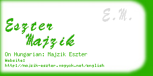 eszter majzik business card